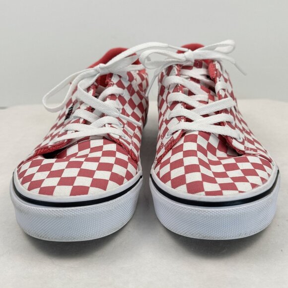 Vans Off The Wall Womens Sz 6 Low Top Sneakers Pink White Checkered Lace Up Shoe - Picture 5 of 13
